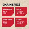 Oregon Chainsaw Chain 3/8" LP Pitch, .043" (1.1 mm) Gauge