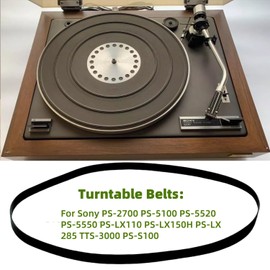 Sam&Johnny Turntable Belts Replacement for Sony PS-2700 PS-5100 PS-5520 PS-5550 PS-LX110 PS-LX150H PS-LX285 TTS-3000 PS-S100 Record Player Belt