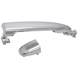 KarParts360 for Toyota Highlander Exterior Door Handle Rear, Driver OR Passenger Side Chrome 2008-2017 | Trim:All Submodels