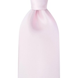 KissTies Mens Petal Pink Tie Solid Wedding Blush Necktie For Men + Gift Box