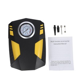 PACKOVE 12v Car Tyre Inflator Portable Air Compressor with Led Light Lightweight Handheld Auto Inflatable Pump for Cars Bicycles and Balls Easy Operation and Compact Design