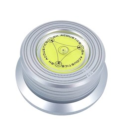 Fasizi 50/60Hz Bubble Level Speed Detection Turntable LP Vinyl Disc Alloy Record Weight Stabilizer Clamp - Silver