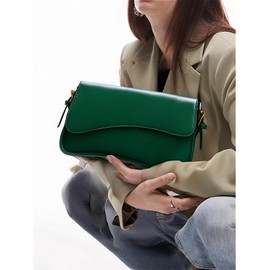 Shoulder Bag for Women Y2K Trendy Purse Vegan Leather Hobo Handbags Clutch Saddle Bag with 2 Removable Strap (Green)