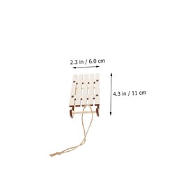 Hohopeti 6pcs Unfinished Wood Sleigh Ornaments for DIY Christmas Tree Decorations Mini Sled Decor for Living Room Study Holiday Village Xmas Supplies for Festive Crafts