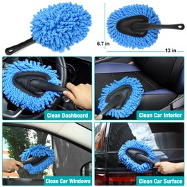 Luscinum Car Interior Duster Detailing Cleaning Gel Brushes Kit, Soft Dust Detail Crevice Brush Slime Putty Cleaner Accessories Tools for Dashboard,Air Vent,Panel,Leather