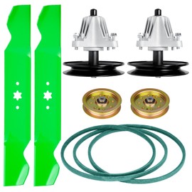 Youxmoto Mower Deck Rebuild Kit fits for Cub Cadet LTX1040 LTX1042 RZT-42, 2 Spindle Replaces 618-04822 918-04950, 2 Blades 742-04126 942-04126, 96'' Belt 754-04060