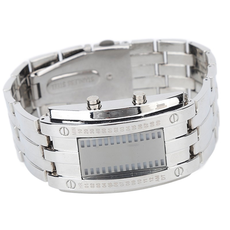 Men's Watch Fashion Exquisite Waterproof Alloy Men's LED Watch with