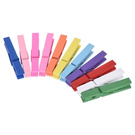 PATIKIL Colored Clothes Pegs, 30 Pack Colorful Wooden Clothes Clips for Hanging Clothes, Rainbow Colors