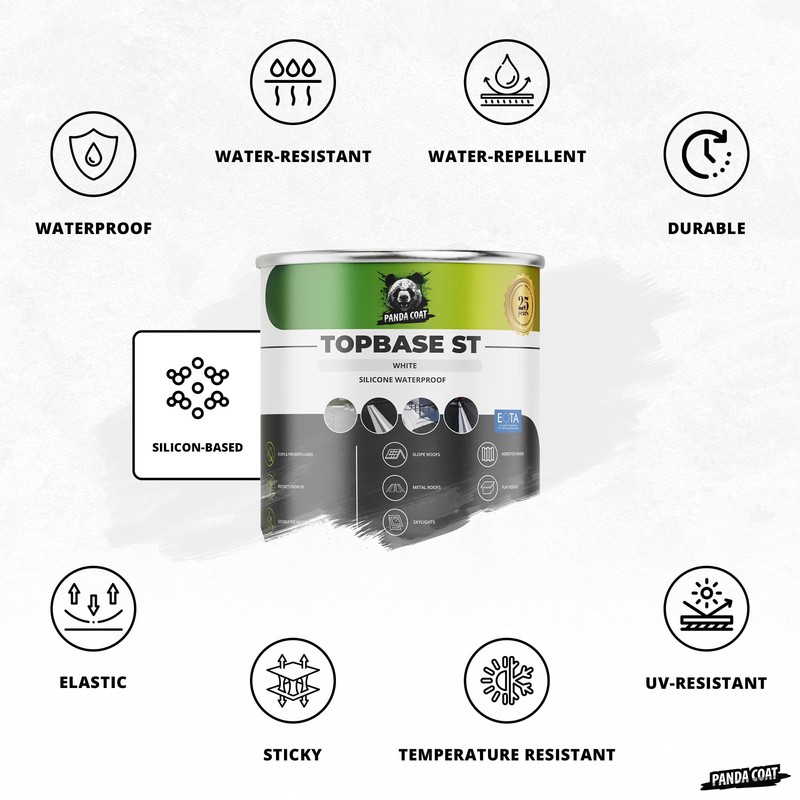 PandaCoat Liquid Rubber Waterproof Sealant - Flex Roof Leak Sealant