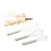 Relaxdays Schneebesen 3 er Set, professionelle Ballonschneebesen, Handschneebesen Edelstahl, 8