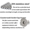 Fajoeda Pack of 20 Countersunk Screws M6 Stainless Steel M6
