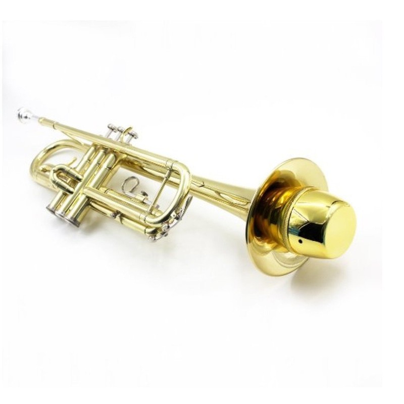 Trumpet Sonic Mute Quiet Home Practice Noise ABS (Gold)