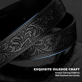 BELTROAD Western Leather Belt Strap for Men Women Cowboy Cowgirl Leather Mens Belts for Jeans Birthday Christmas Belt Gifts