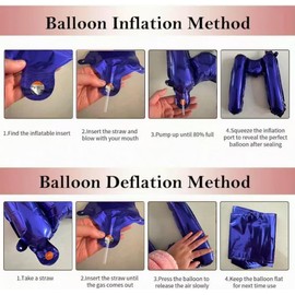 HS Palloncino con lettera M, 40 cm, blu, decorazione per matrimoni, compleanni, feste