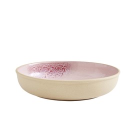 Portmeirion Minerals Low Serving Bowl Rose Quartz | 8.7 inch Ceramic Serving Bowl made from Stoneware | Dishwasher, Microwave, Freezer, and Oven Safe | Perfect for Kitchen Entertainment
