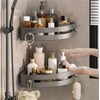 JORMEY Corner Shower Rack - Three-Piece No-Drill Corner Shelf Set,