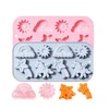 8-Cavity Unicorn Silicone Molds, 2-Pack (Blue & Pink)