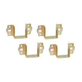 LIKERAINY Centre Support Bed Hinge Rail Brackets Timber Joist Hanger Width 50 mm Suspension Connecting Fittings Hooks Fastener for Bed Frame Metal 4 pcs