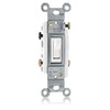 Maxxima 3 Way Toggle Wall Switch On/Off White 15A, Light