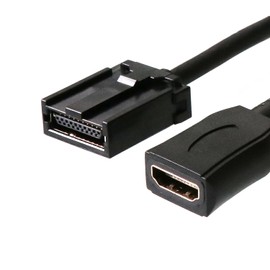 Timloon - Cable de extensión HDMI tipo E macho a tipo A hembra para coche de 4.9 pies, color negro