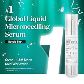 VT COSMETICS CICA Reedle Shot 300, Suero de Noche Avanzado Exosoma, Suero de Microagujas, Centella Asiática, Ácido Hialurónico, Própolis, Piel Suave, 