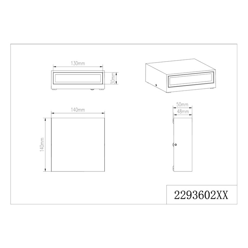 Trio Leuchten LED Außenleuchte Thames 229360242, Aluminium anthrazit, 2 x