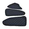 2 x Eco Leather Door Panels with Blue Stitching and
