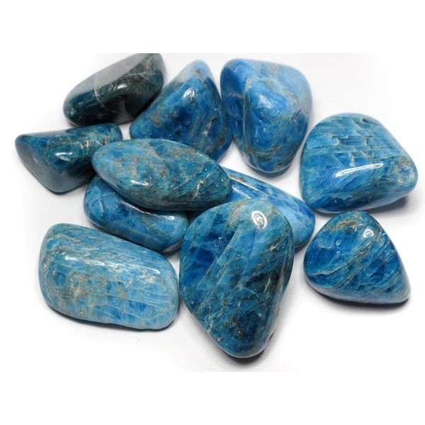 Pachamama Essentials Blue Apatite Tumbled - Healing Stone - Crystal Healing 20-25mm (5)