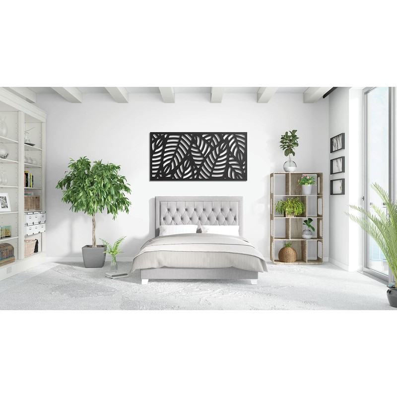 3'x6' Sanibel Decorative Screen, Black