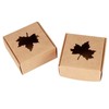 50Pcs Maple Leaf Pattern Kraft Paper Packing Box Small Gift