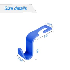 Adunsiaoto 4 PCS Cars Seat Back Hook, Car Storage Hooks Back Seat Headrest Hanger, Auto Seat Headrest Hangers Portable Organizer Holder Hooks, for Shopping Bags,Handbags and Clothes(Blue)