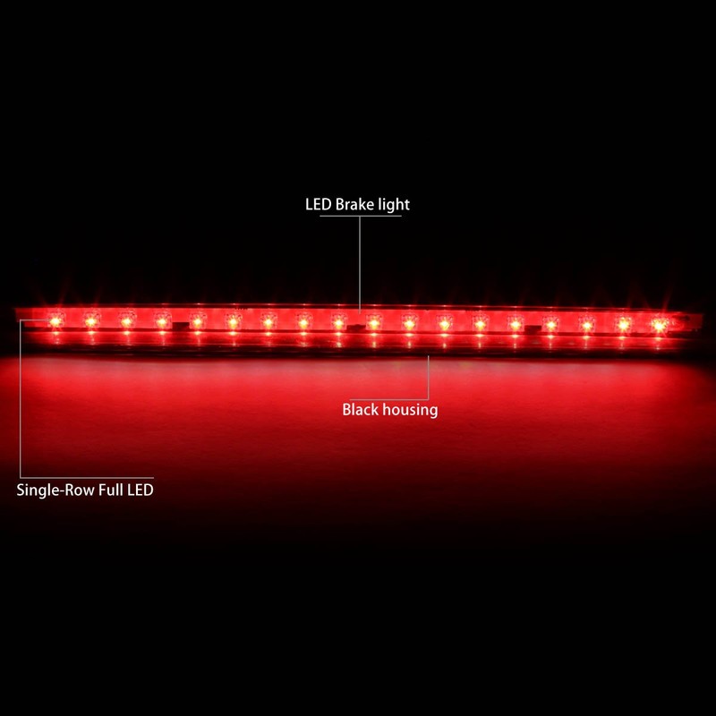 DNA Motoring 3BLS104DLEDBK High Mount LED Thrid Tail Brake Light
