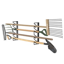 UNITEDPOWER Garden Tool Storage Rack，Wall Mounted Garage Organizer，Tool Utility Holder for Garden Equipment Shovel Rakes Brooms