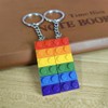 FORUBUS Heart Brick Keychain for Couple, Matching Assembled Heart Shape