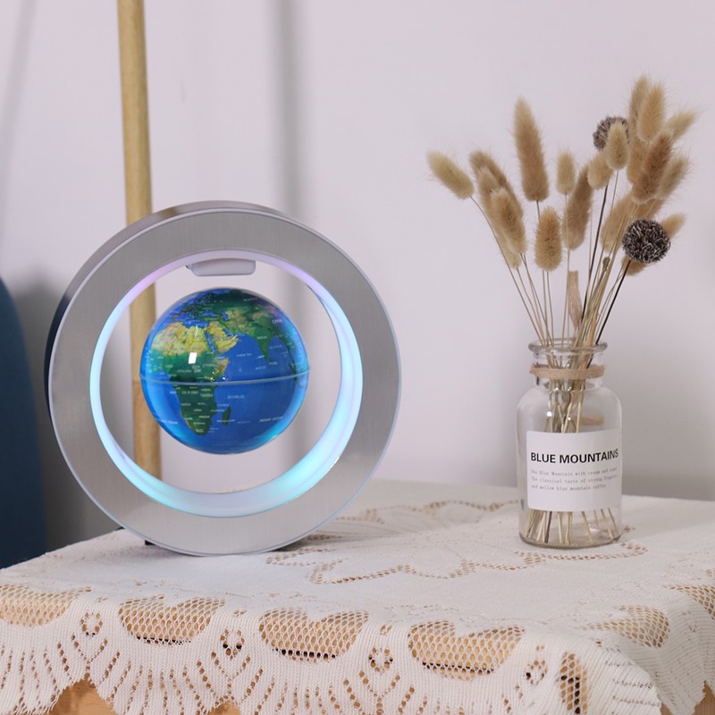4in O Shape Magnetic Levitation Floating Globe Rotating Magnetic Globes