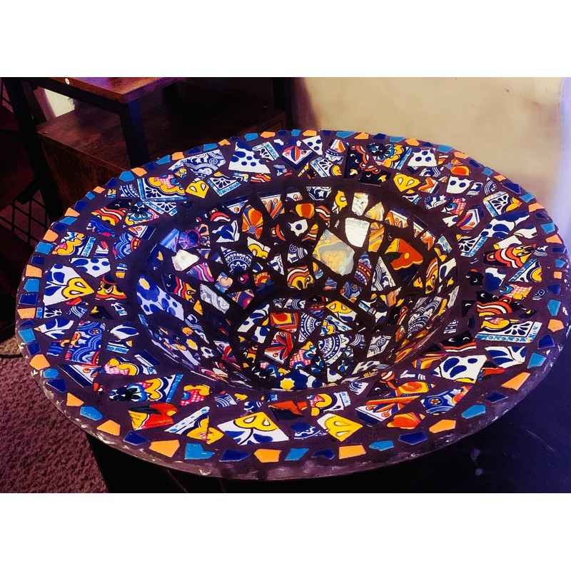 Broken Mexican Talavera Tiles Handmade Mix Designs 10 Pounds