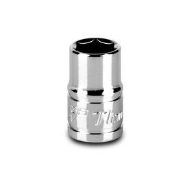 Capri Tools 11 mm Shallow Socket, 3/8-Inch Drive, 6-Point, Metric