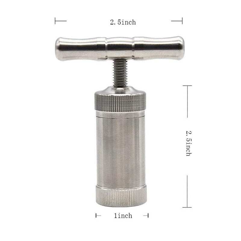 Tech-L Stainless Steel Pollen Press T Press Handle Tool Heavy