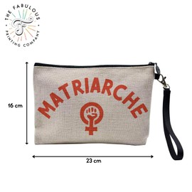Canvas Bag - Matriarche Mama Family Feminism - Canvas Cosmetic Bag - Toiletry Bag - 23.5 x 15 cm, Matriarch, 23.5 x 15 cm, Cosmetic Bag, matriarch, Cosmetic bag
