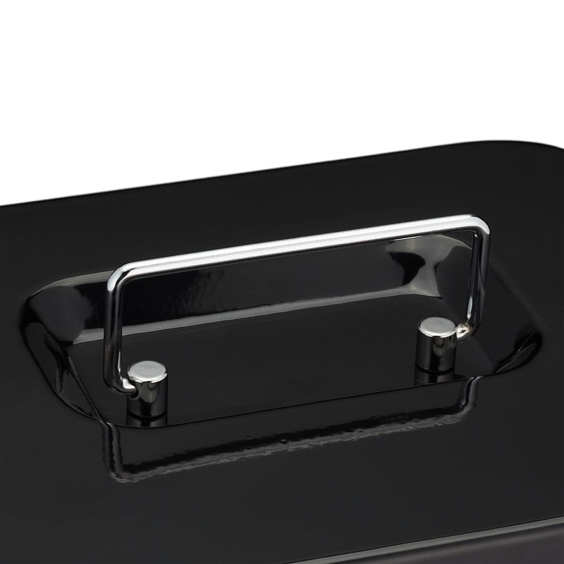Relaxdays Cash Box, 3-Digit Number Combination, Coin Insert, Iron Cash