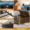Aheaplus Queen Size Bed Frame with Charging Station & Led