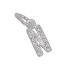 Small Sterling Silver & CZ Crystal Initial Letter N Charm