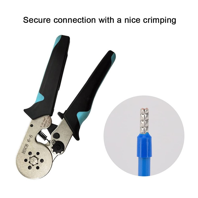 Wire Crimping Tool, 6-6 Tube Terminal Crimping Plier, Wire Ferrule
