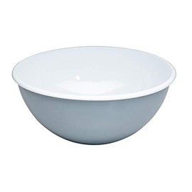 Riess, 0464-065, Fruit and Salad Bowl 22 2.50 L, Classic Pure Grey, Diameter 22 cm, Height 11 cm, Capacity 2.50 Litres, Enamel, Light Grey, 0.632 kg, 23.5 x 23.5 x 11 cm