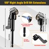 Cayludg 17Pcs Flexible Drill Bit Extension Set, Includes 105° Right