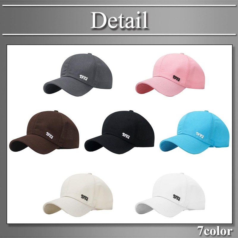 Buzz Selection CAP484 Women's Hat, English Letters, Logo Cap, Brim,