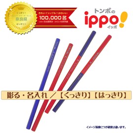 Name Engraving Pencil Dragonfly Red Blue Pencil, ippo! For Round Use, Red, Blue, Red-Blue, 1 Dozen, 12 Pieces, 5 Styles, Gungungungun (8 Red, 4 Blue, cdm-CV-KIVP84)