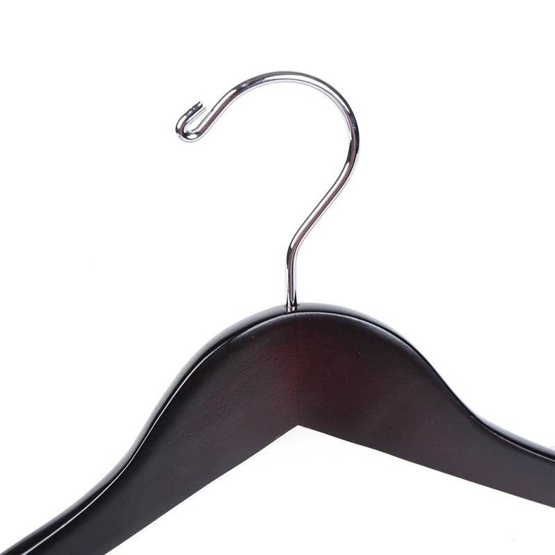 Luxury Wide Shoulder Wooden Hangers 2 Pack, with Velvet Bar,