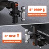 Adjustable Trailer Hitch with Hitch Tightener, Fits 2 Inch Receiver