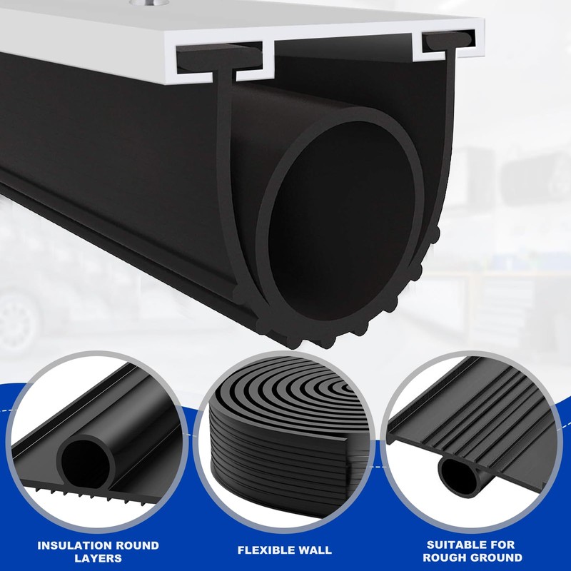 DGSL Garage Door Seals Bottom Rubber，Weather Stripping Sealing Strip Replacement,